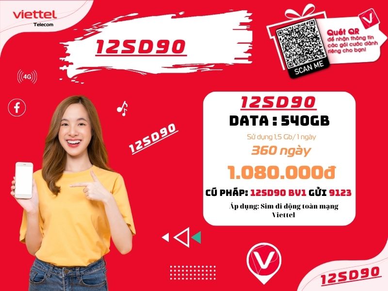 Gói 12SD90 Viettel