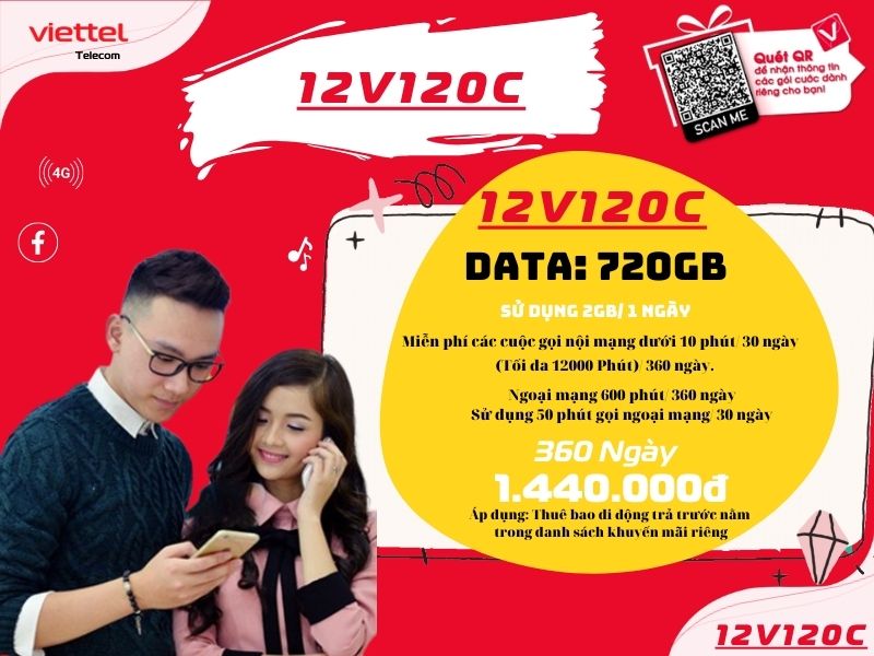 Gói 12V120C Viettel