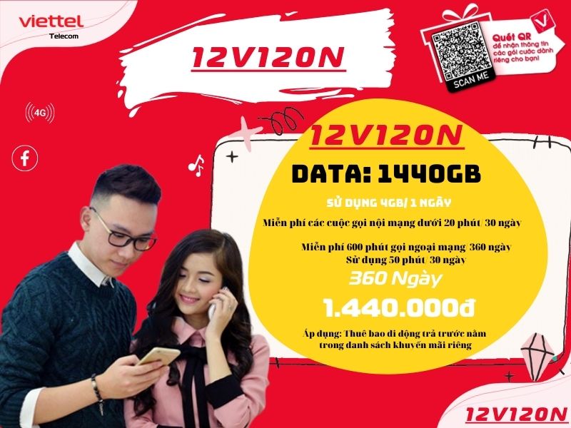 Gói 12V120N Viettel