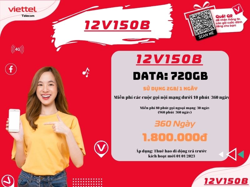 Gói 12V150B của Viettel