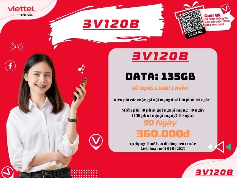 Gói 3V120B của Viettel