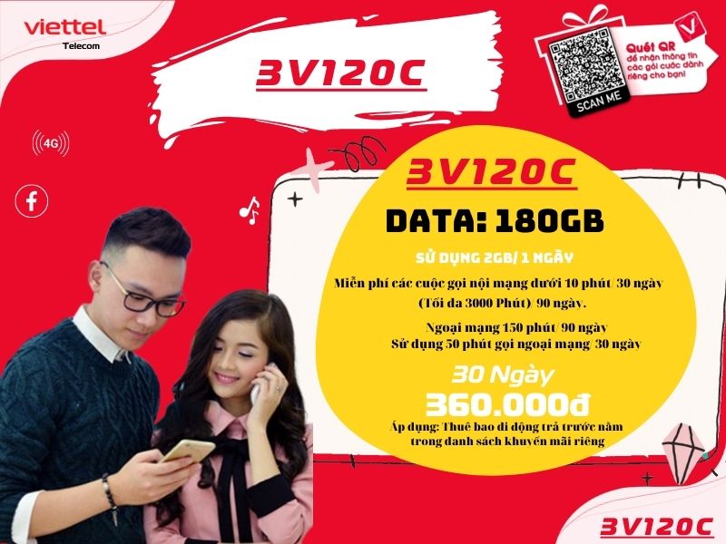 Gói 3V120C Viettel