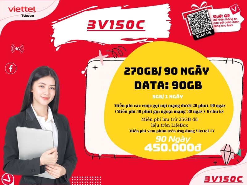 Gói 3V150C Viettel