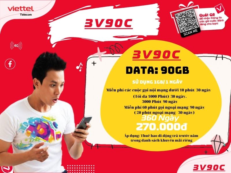Gói 3V90C Viettel