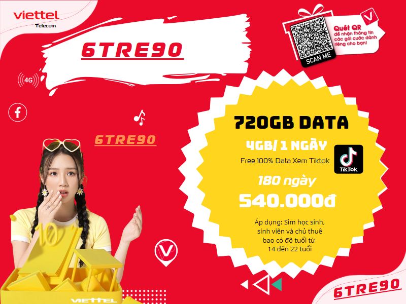 Gói 6TRE90 Viettel