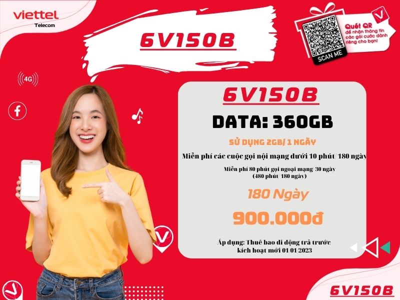 Gói 6V150B của Viettel