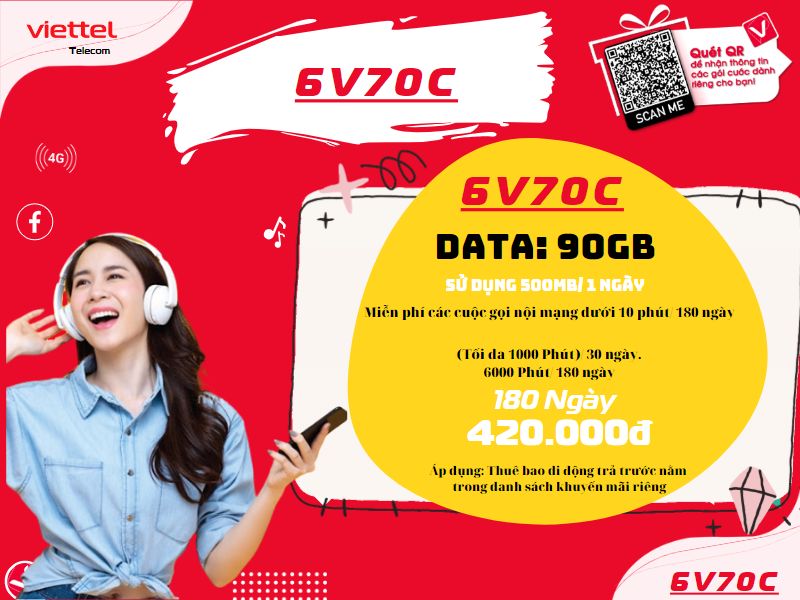 Gói 6V70C Viettel
