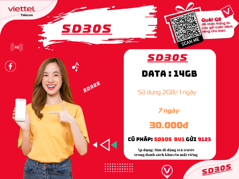 Gói SD30S của Viettel