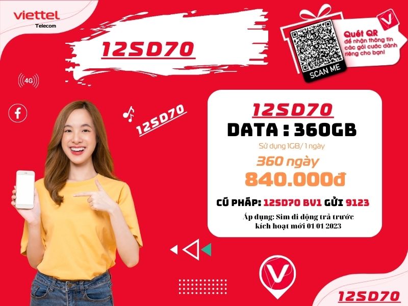 Gói 12SD70 của Viettel