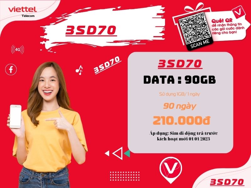 Gói 3SD70 của Viettel