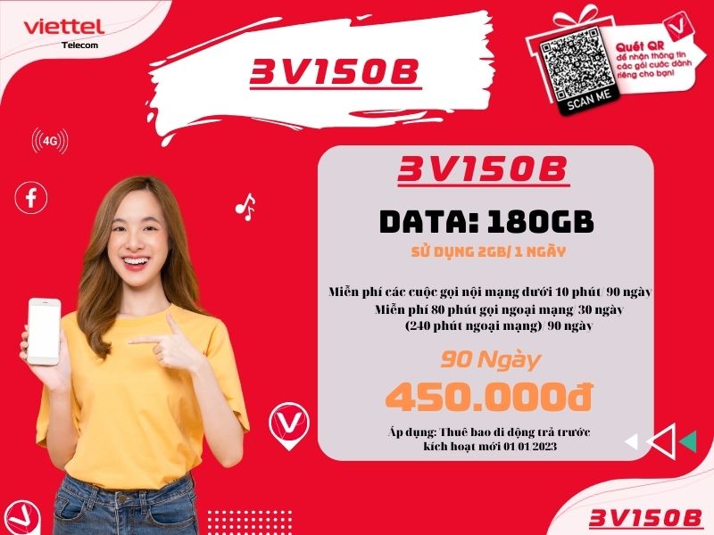 Gói 3V150B của Viettel