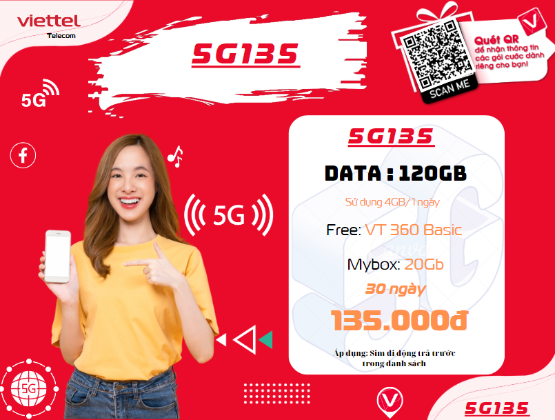 Gói cước 5G135 Viettel