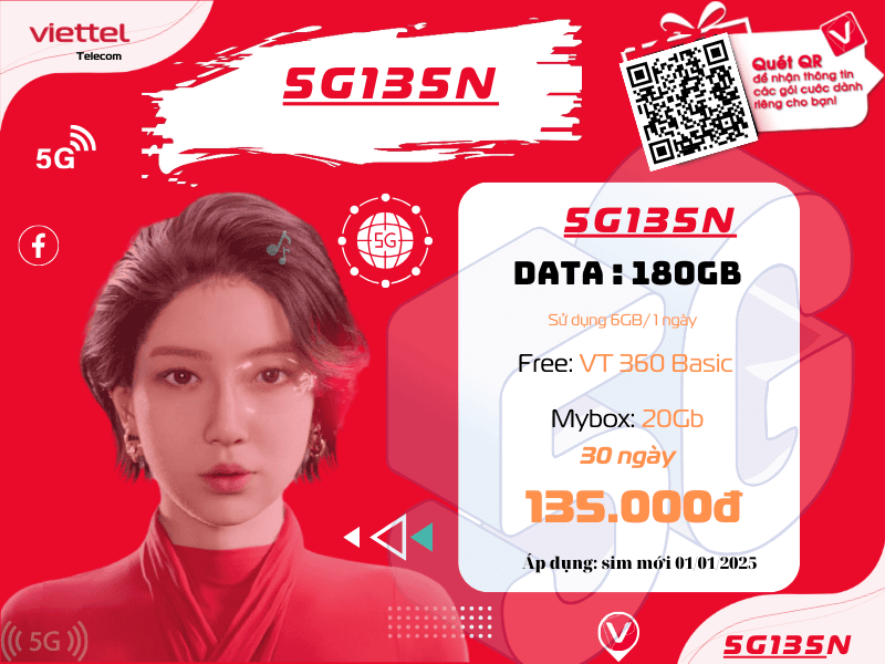 Gói 5G135N Viettel