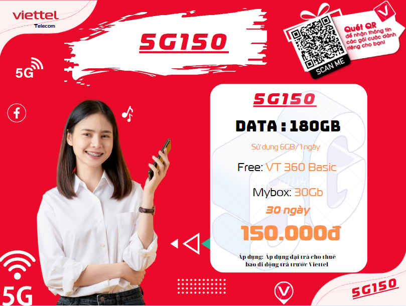 Gói 5G150 Viettel