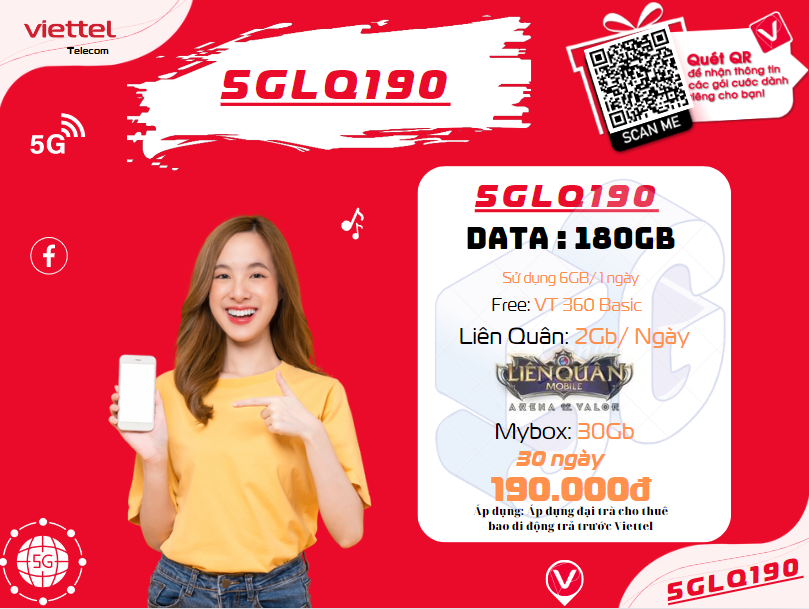 Gói cước 5GLQ190 Viettel