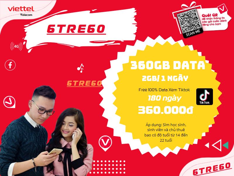 Gói 6TRE60 Viettel