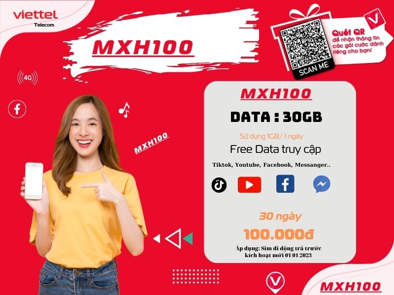 Gói MXH 100 Viettel