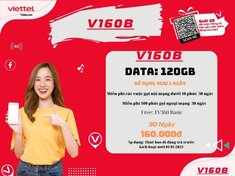Gói cước V160B của Viettel