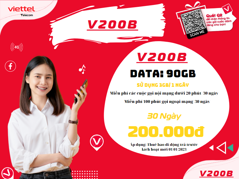 Gói V200B Viettel